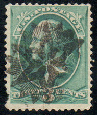 # 207 F-VF, super fancy "snowflake" cancel, very nice!