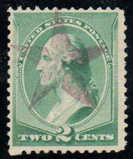 # 213 VF, purple "star in star" cancel, lovely!