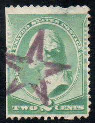 # 213 VF, purple "star" cancel, thin, robust color!