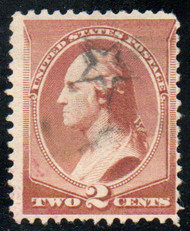 # 210 F-VF, hollowed "star" cancel, spectacular color!
