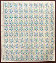 #2169a 2c Mary Lyon, Untagged, full sheet, VF OG NH, *STOCK PHOTO*, please ask for specific plate numbers or positions