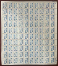 #2170av 3c DR. Paul Dudley White, Untagged, shiny gum, full sheet, VF OG NH, *STOCK PHOTO*, please ask for specific plate numbers or positions