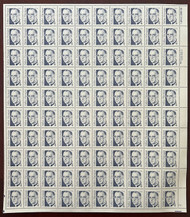 #2171b 4c Father Flanagan, Untagged, deep grayish blue, full sheet, VF OG NH, *STOCK PHOTO*, please ask for specific plate numbers or positions