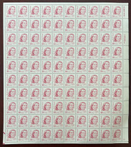 #2175c 10c Red Cloud, Solid Tagging, dull gum, full sheet, VF OG NH, *STOCK PHOTO*, please ask for specific plate numbers or positions