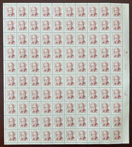 #2179a 20c Virginia Apgar, orange brown, full sheet, VF OG NH, *STOCK PHOTO*, please ask for specific plate numbers or positions