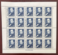 #2194 $1 John Hopkins, large block tagging, dull gum, full sheet, VF OG NH, *STOCK PHOTO*, please ask for specific plate numbers or positions