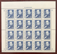 #2194d $1 John Hopkins, Solid Tagging, dull gum, full sheet, VF OG NH, *STOCK PHOTO*, please ask for specific plate numbers or positions