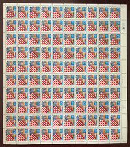 #2897v 32c Flag over Porch, LGG, RARE Variety, full sheet, VF OG NH, *STOCK PHOTO*, please ask for specific plate numbers or positions