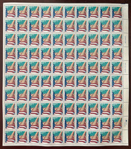 #3277 33c Flag over City, Red Date, full sheet, VF OG NH, *STOCK PHOTO*, please ask for specific plate numbers or positions