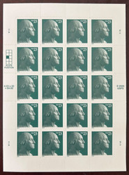 #3819 23c George Washington, 2003 Date, full sheet, VF OG NH, *STOCK PHOTO*, please ask for specific plate numbers or positions