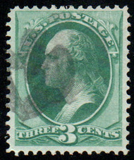 # 147 VF, used, faint heart cancel, lovely color!