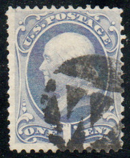 # 156 F/VF, used, geometric cancel, wonderful color!