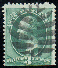 # 158 Fine+, used, S-O-N leaves cancel, bold color!