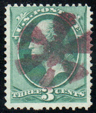 # 158 Fine+, used, S-O-N pinwheel cancel, vivid color!