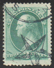 # 184 JUMBO VF, used, shaded star cancel, tiny thin, gorgeous color!