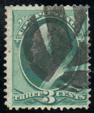 # 184 VF, used, bold leaves cancel, thin, robust color!