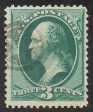 # 184 VF, used, faint negative star in circle, amazing color!