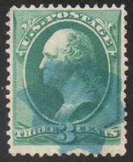 # 184 VF, used, S-O-N blue star cancel, gorgeous color!