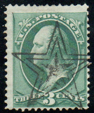 # 184 VF, used, S-O-N star inside of star cancel, eye popping color!