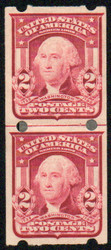 # 320Av VF/XF OG H, Line Pair, Brinkerhoff Company, Type IIa, amazing color, CHOICE!