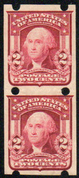 # 320Av XF-SUPERB OG H, Pair, Brinkerhoff Company, Type II, great color and margins, SELECT!