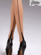 Louvre Cuban Heel Back Seamed Fashion 20 Denier Platino Pantyhose Heel