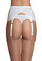 Adjustable 6 Strap Garter Belt For Nylon Stockings Nylon Dreams NDL2 White