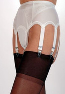 8 Strap Garter Belt For Nylon Stockings Nylon Dreams NDL3 White 