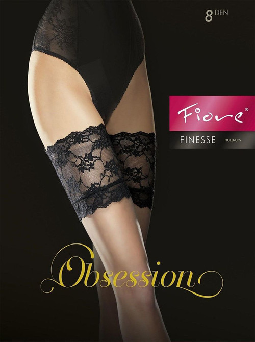 Fiore Finesse 8 Denier Sheer Lace Top Hold Up Nylons Simply Classic