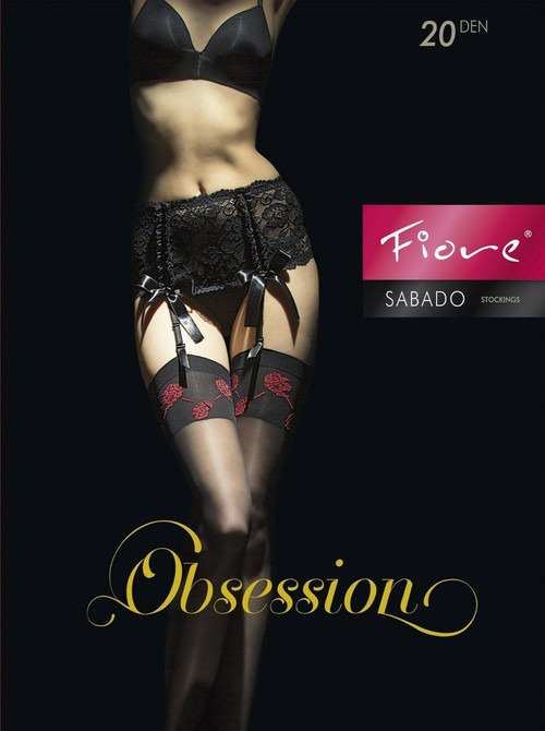 Fiore Sabado Sheer 20 Denier Garter Stockings Simply Classic Hosiery