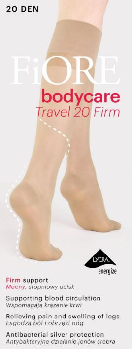 Fiore Travel Firm Support 20 Denier Support Knee Highs