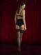 Fiore Femme Fatale Plus Size Patterned Back Seam Hold Up Stockings Curvy 20 Denier Stay Up Nylons Package