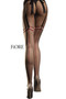 Fiore Madame 20 Denier Seamed Patterned Fashion Garter Stockings Red Seam