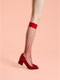 Cabarette Fishnet Knee Highs Pink