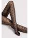 Fiore Half Moon Patterned Tights | 20 Denier Pantyhose Black 