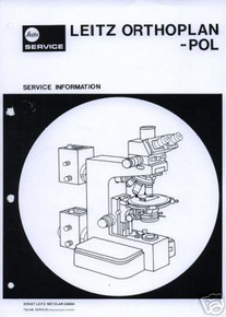 Leitz Orthoplan-Pol Microscope Service Information Manual PDF Document