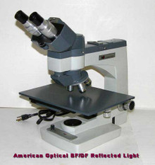 American Optical Brightfield/Darkfield Reflected Light Industrial Microscope