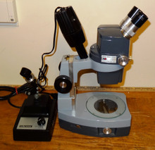AO Stereo Zoom #569 Microscope with Trans-base and Nicholas Illuminator