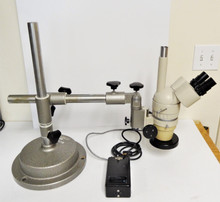 Olympus Trinocular Stereo Microscope on Boom Stand