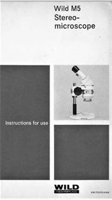 Wild M5 Stereo Microscope Instructions for Use