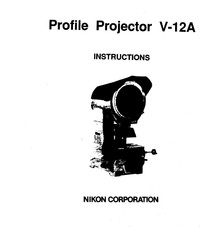 Nikon Profile Projector  V-12A Instructions