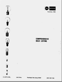 Leitz Wild Heerbrugg Microscope Comprehensive Bulb Listing