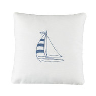 SAVANNAH BOAT EMBROIDERED PILLOW