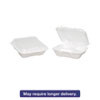 GENPAK CONTAINER VENTED FOAM HINGED LID 3-COMP LG 9.25X9.25X3 WHITE 2/100