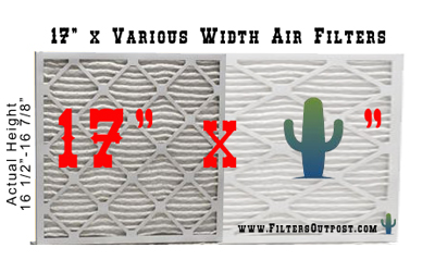 Furnace filter size 17 inches tall