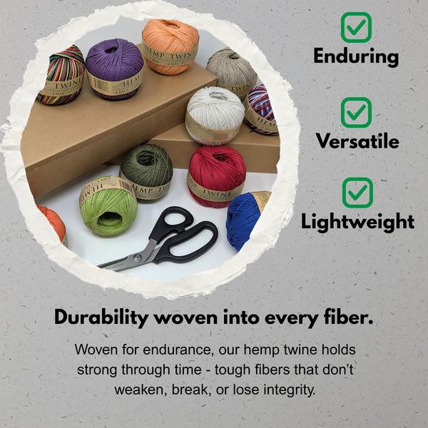 Hemptopia 10 Pack Colored Hemp Twine Set 