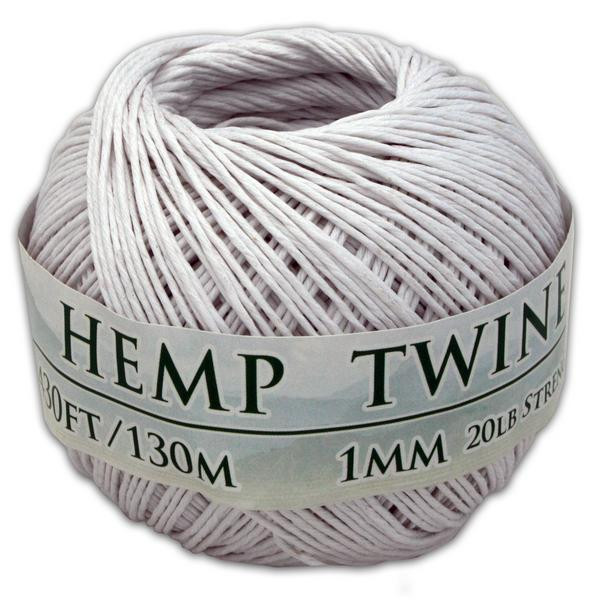 Hemptopia 100% Hemp Twine - 430 Feet Length - 1mm Thickness- Variety of Colors 