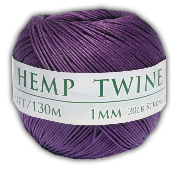 Hemptopia 100% Hemp Twine - 430 Feet Length - 1mm Thickness- Variety of Colors 