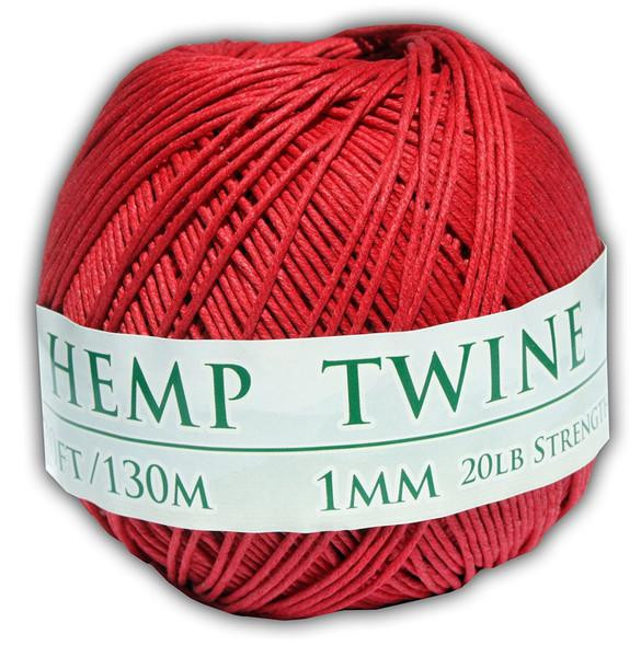 Hemptopia 100% Hemp Twine - 430 Feet Length - 1mm Thickness- Variety of Colors 