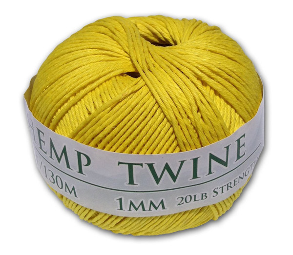 yellow hemp twine